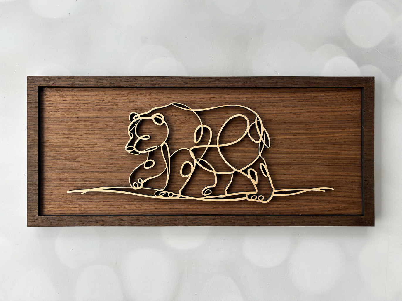 Bear Continuous Line Wall Art