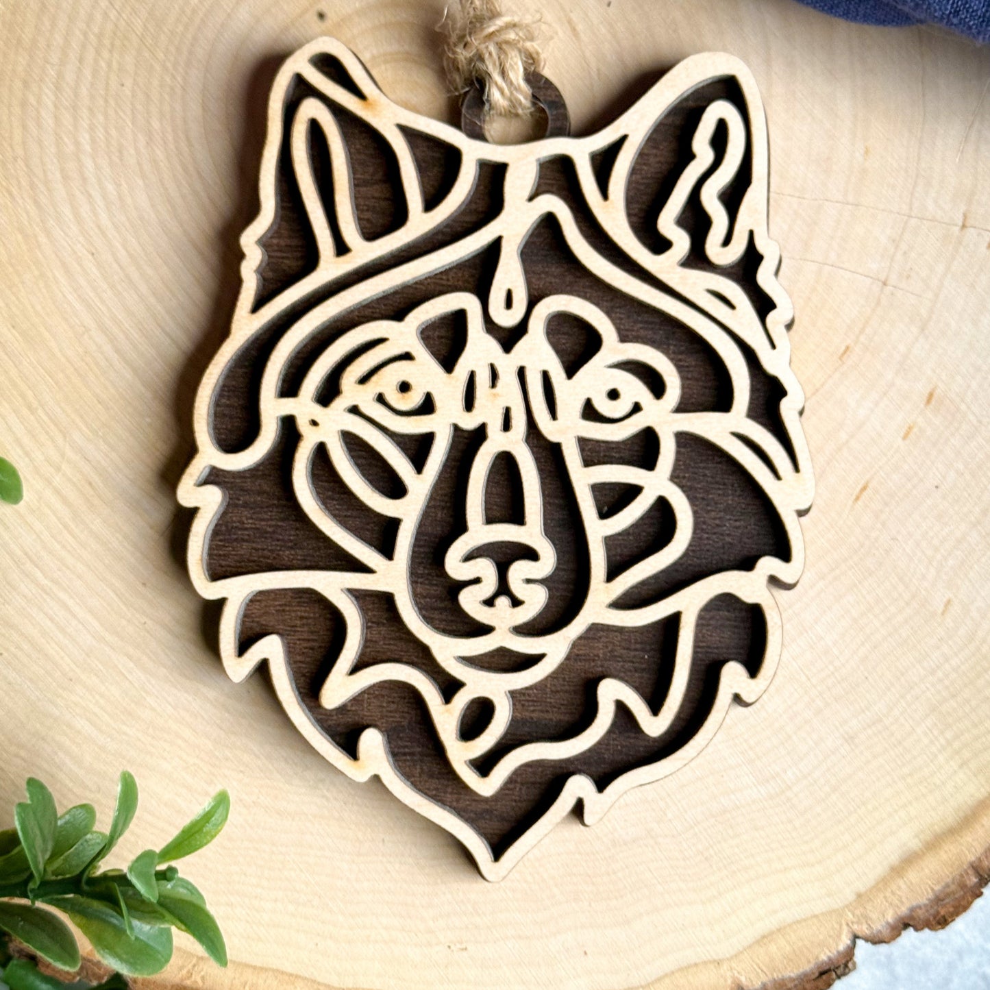 Wolf Dog Ornament