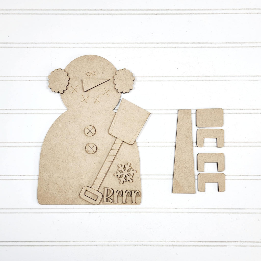 Prim Snowman Shelf Sitter DIY Kit — Brrr Winter Snowman