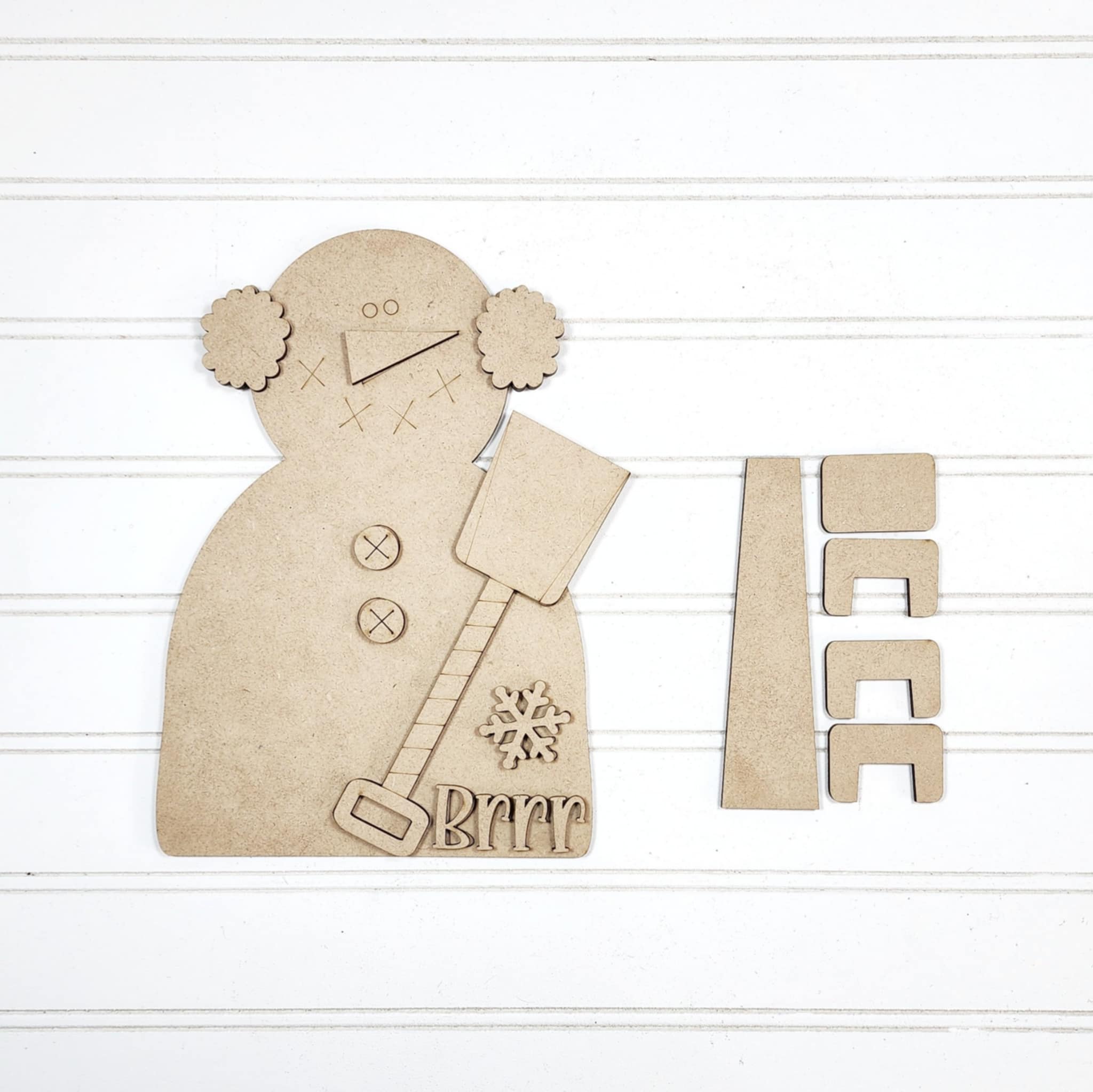 Prim Snowman Shelf Sitter DIY Kit — Brrr Winter Snowman