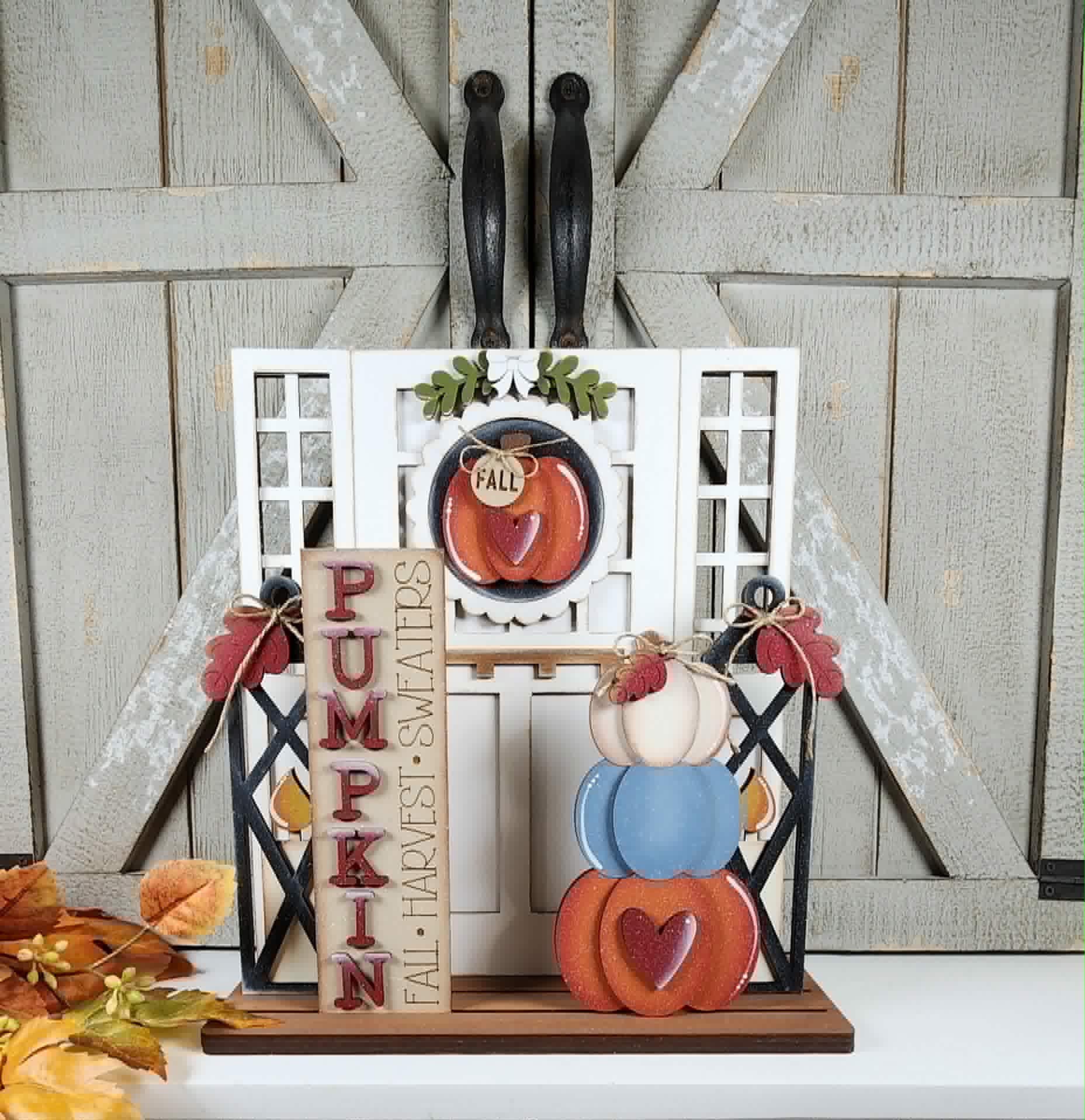 Fall Pumpkin Vignette Set DIY Kit — Door Frame Series