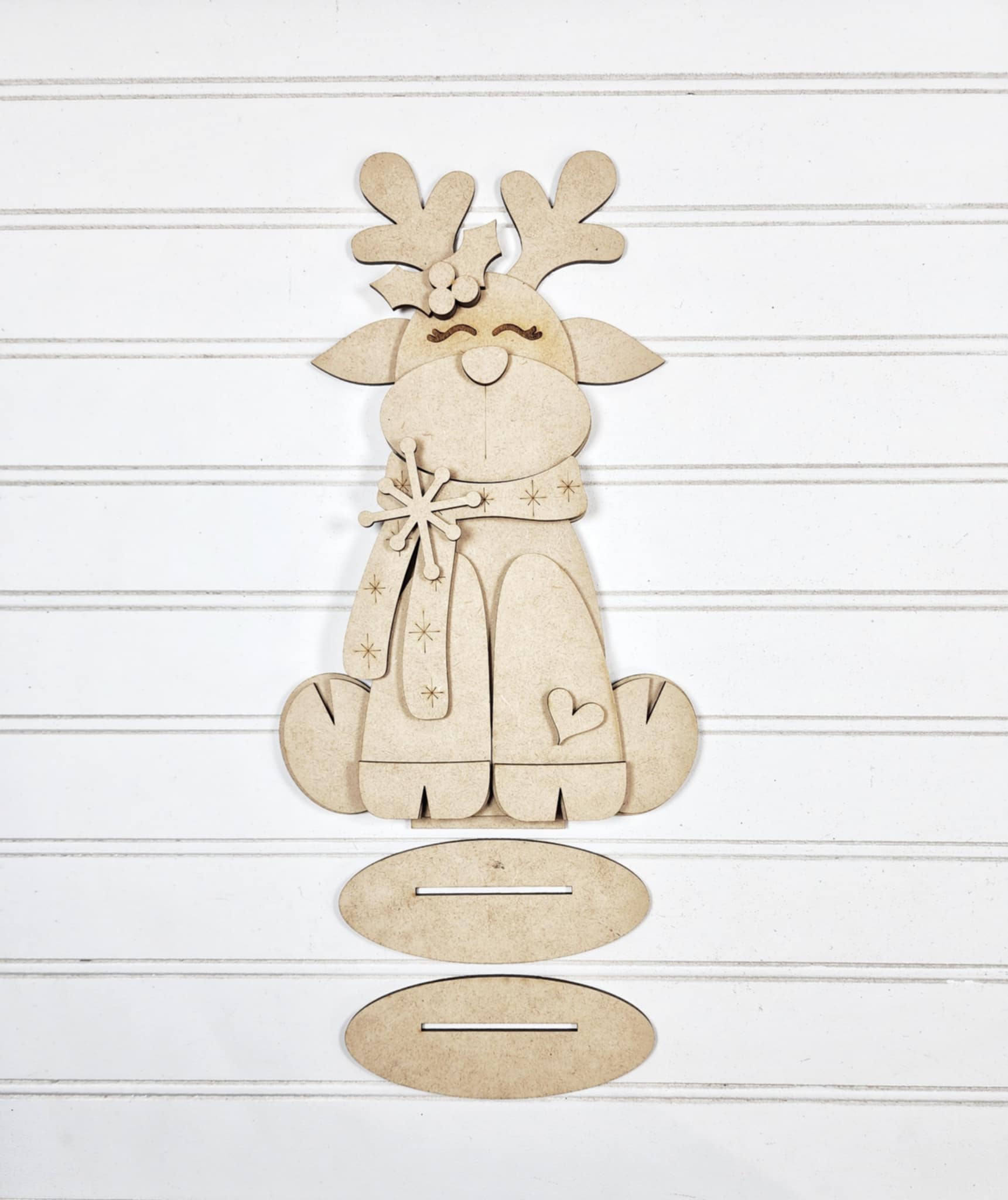 Reindeer Shelf Sitter DIY Kit — Cozy Scarf Reindeer