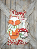 Merry Christmas Forest Friends Door Hanger DIY Kit — Fox, Mouse & Mushrooms