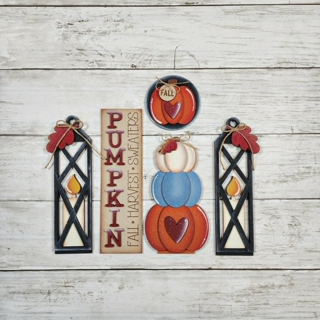 Fall Pumpkin Vignette Set DIY Kit — Door Frame Series