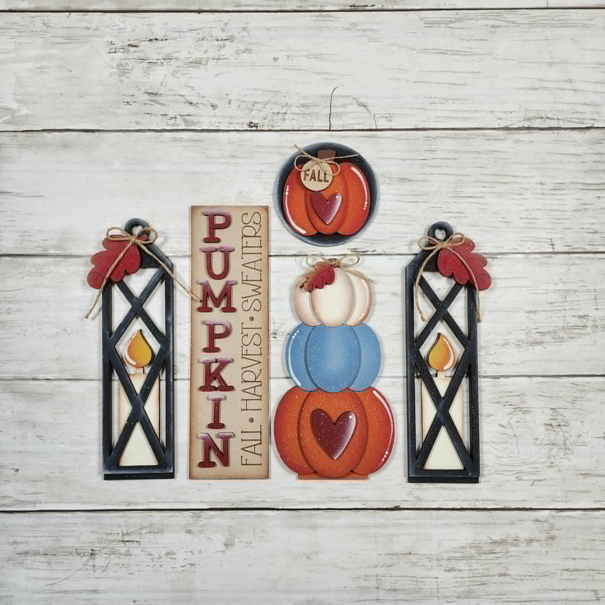 Fall Pumpkin Vignette Set DIY Kit — Door Frame Series