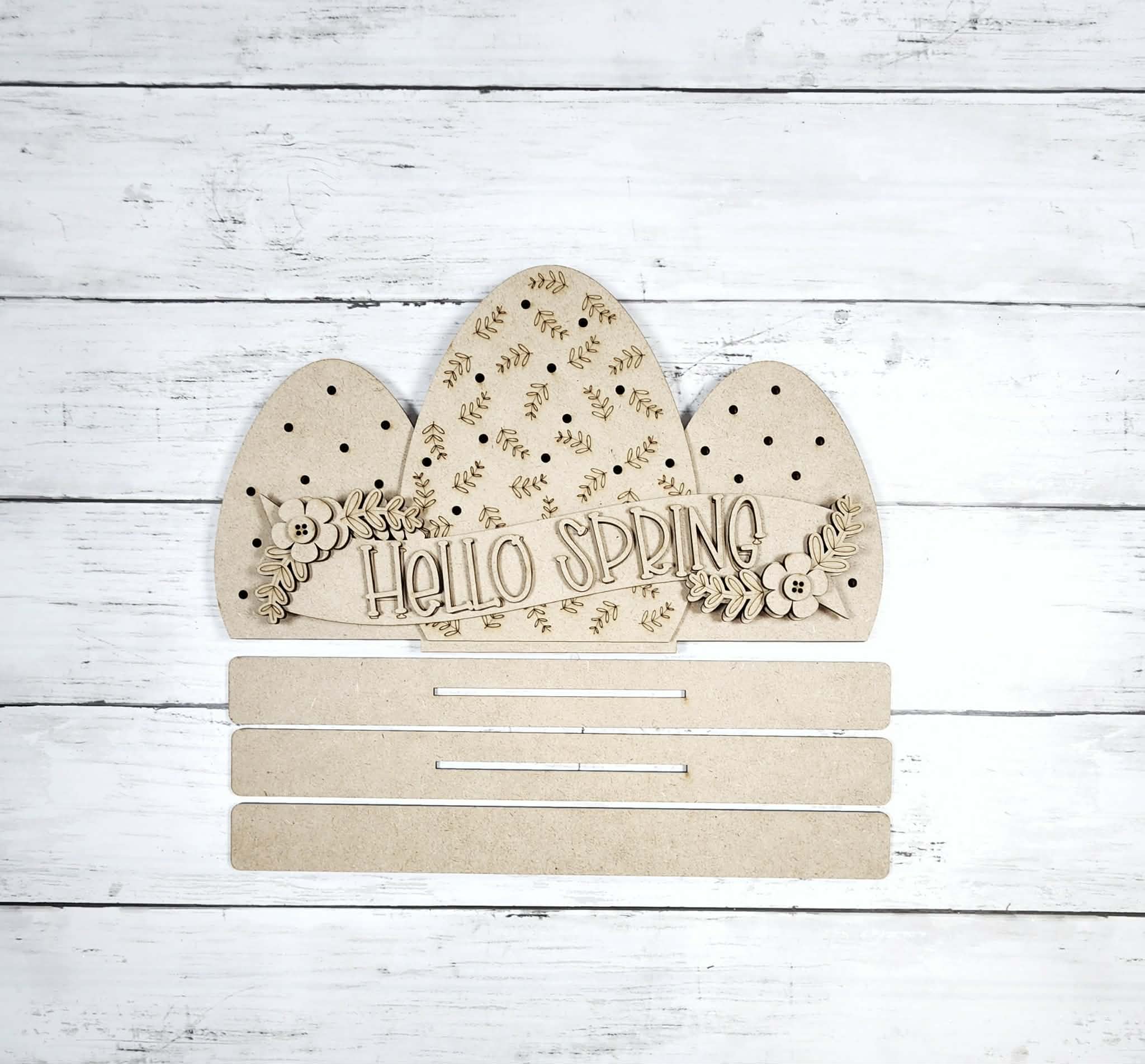 Hello Spring Lighted Egg Display DIY Kit