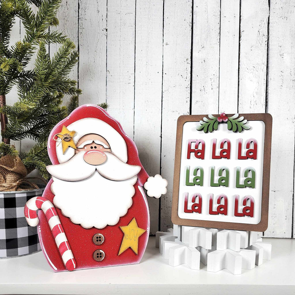 Holly Jolly Santa Shelf Sitter Set DIY Kit