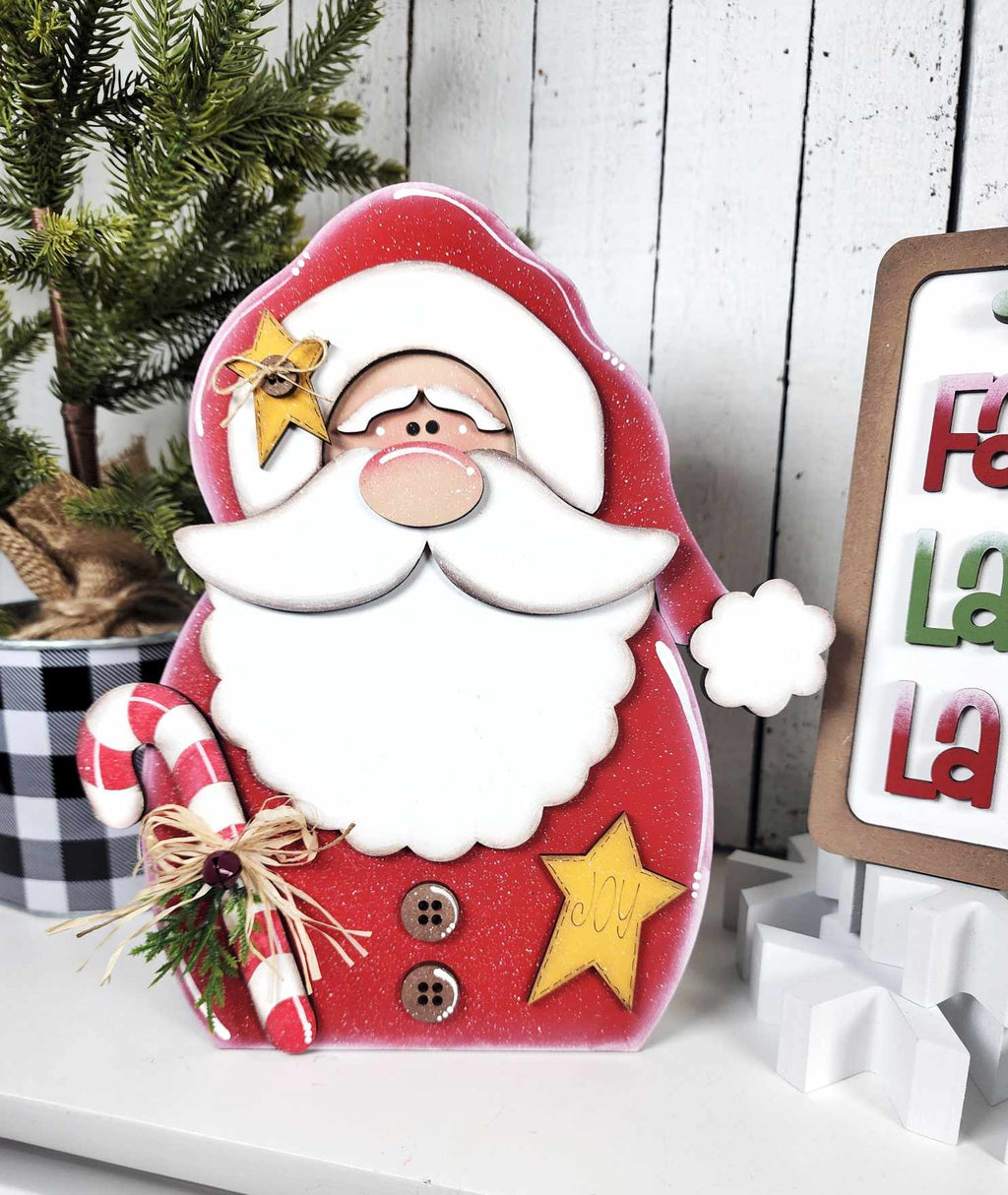 Holly Jolly Santa Shelf Sitter Set DIY Kit