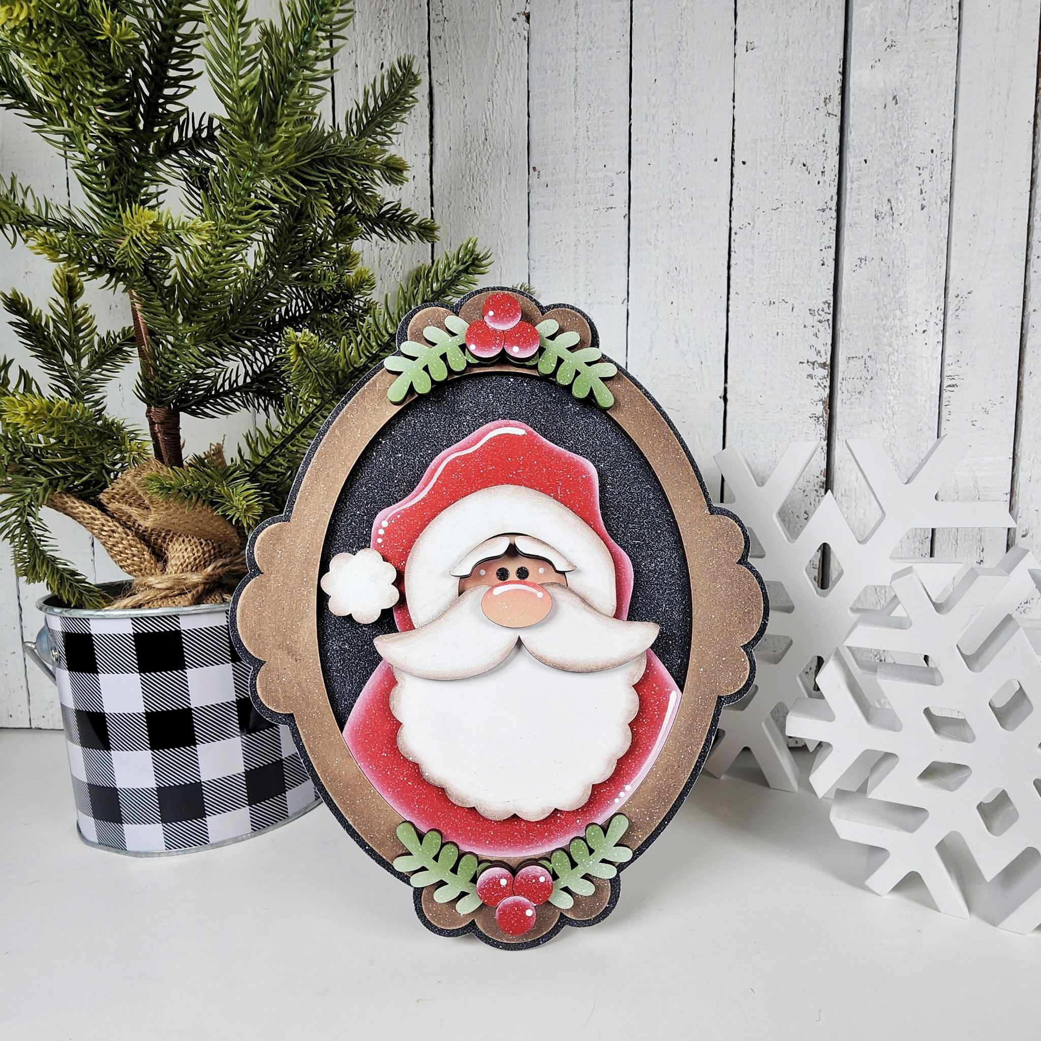 Holly Jolly Santa Shelf Sitter Set DIY Kit