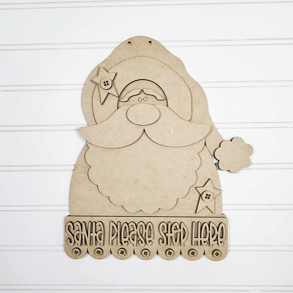 Prim Santa Door Hanger DIY Kit
