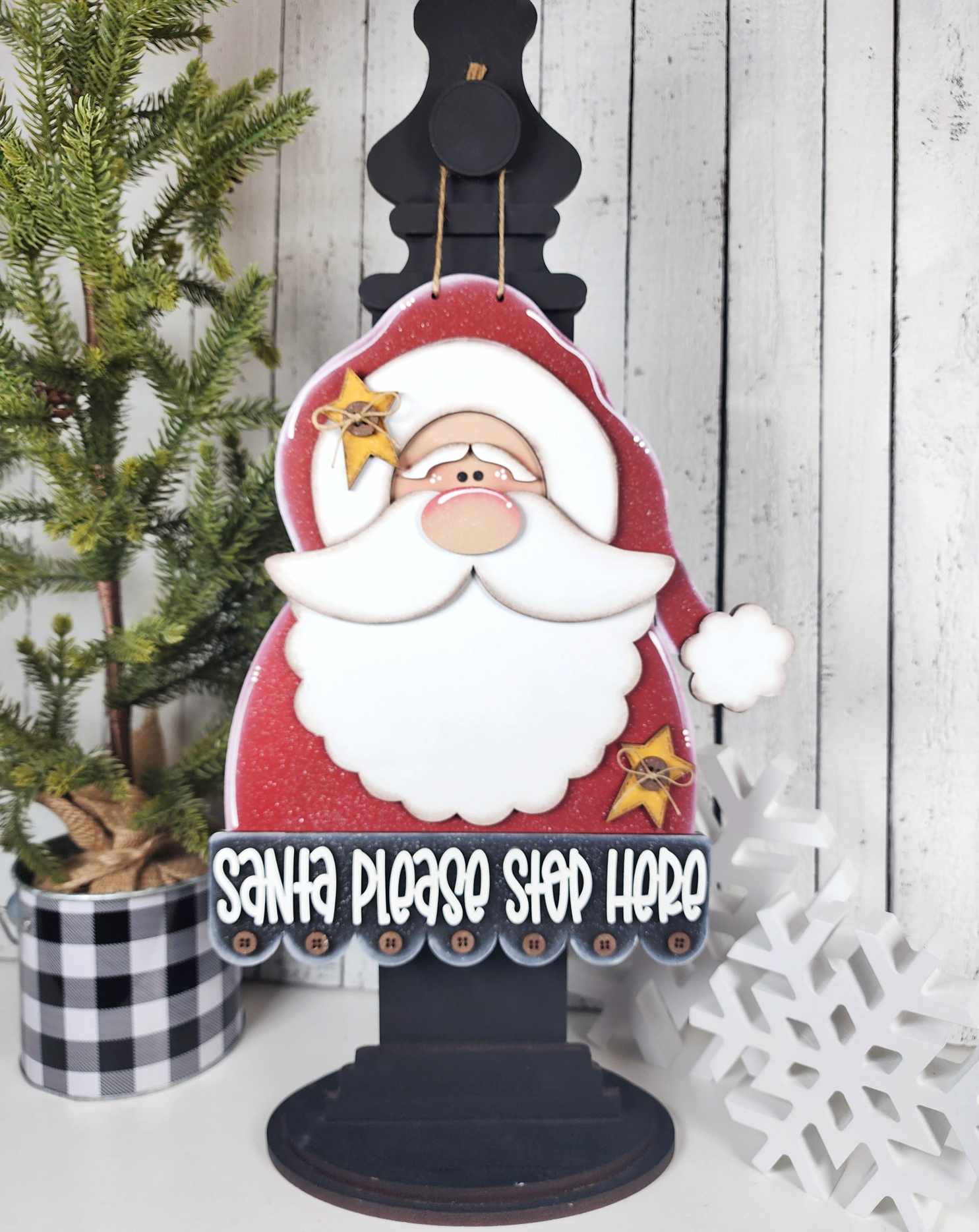 Prim Santa Door Hanger DIY Kit