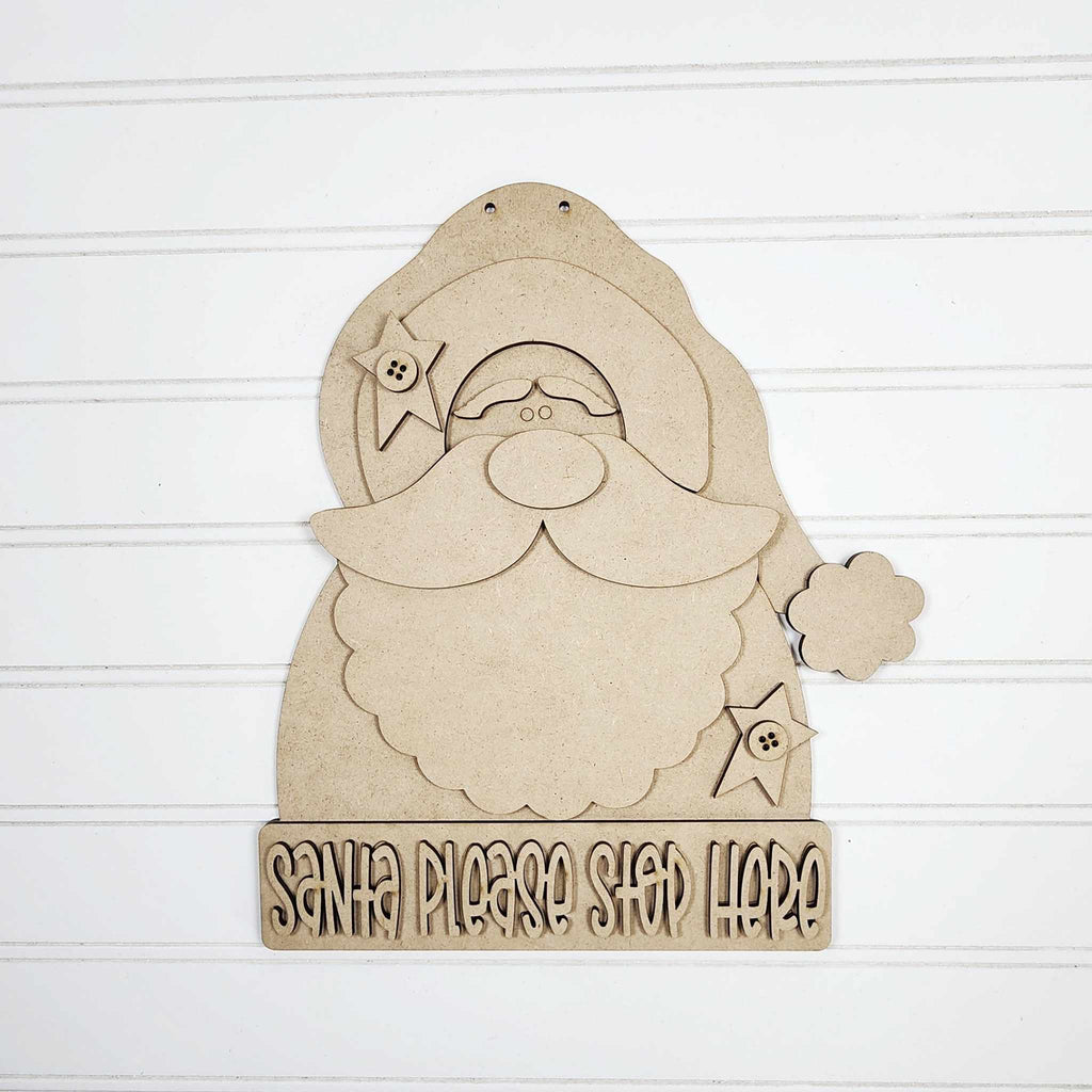 Prim Santa Door Hanger DIY Kit