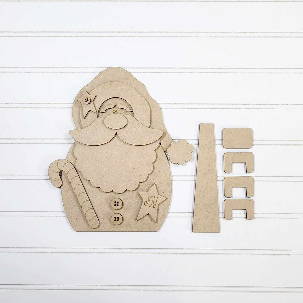 Holly Jolly Santa Shelf Sitter Set DIY Kit
