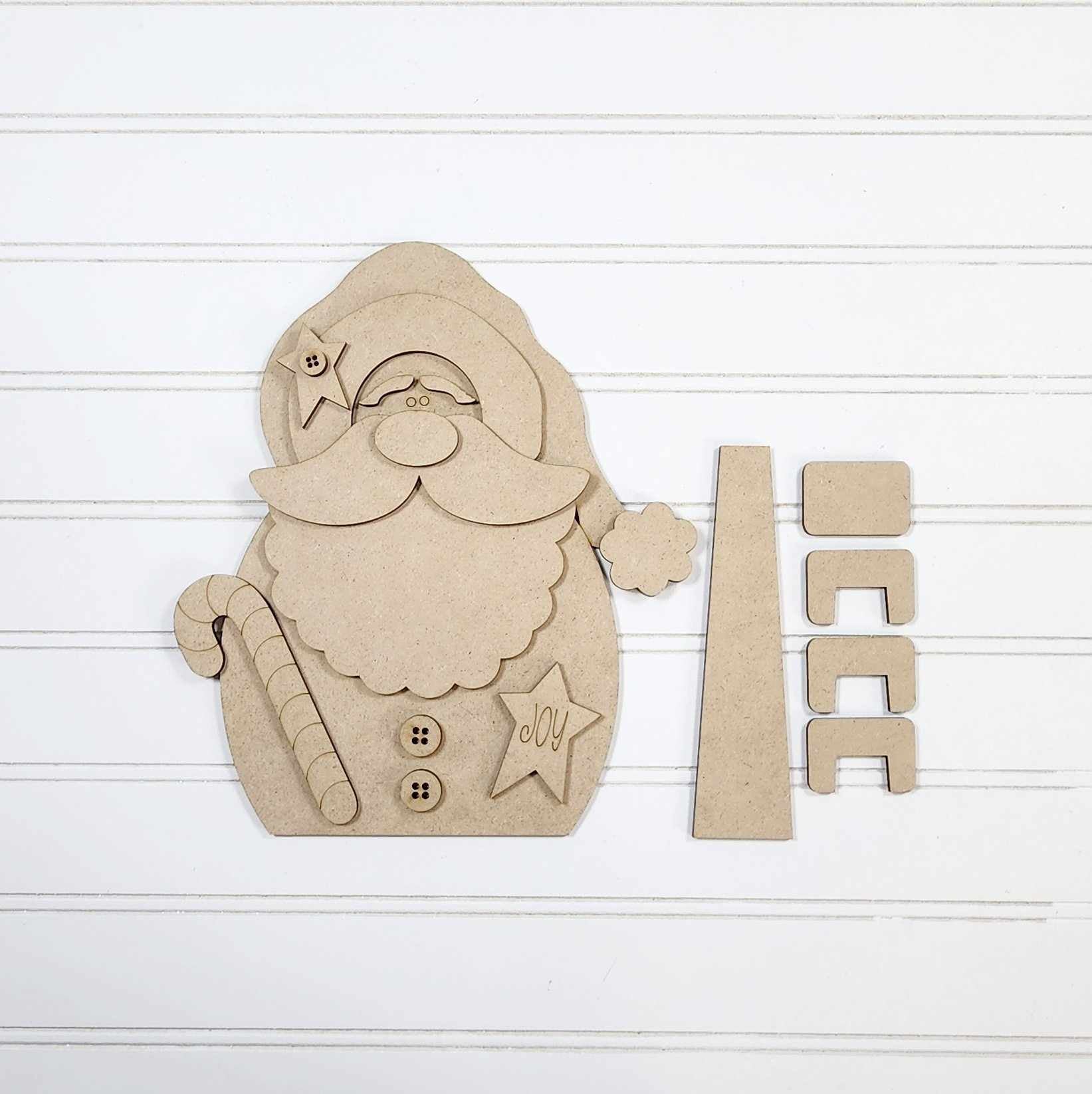 Holly Jolly Santa Shelf Sitter Set DIY Kit