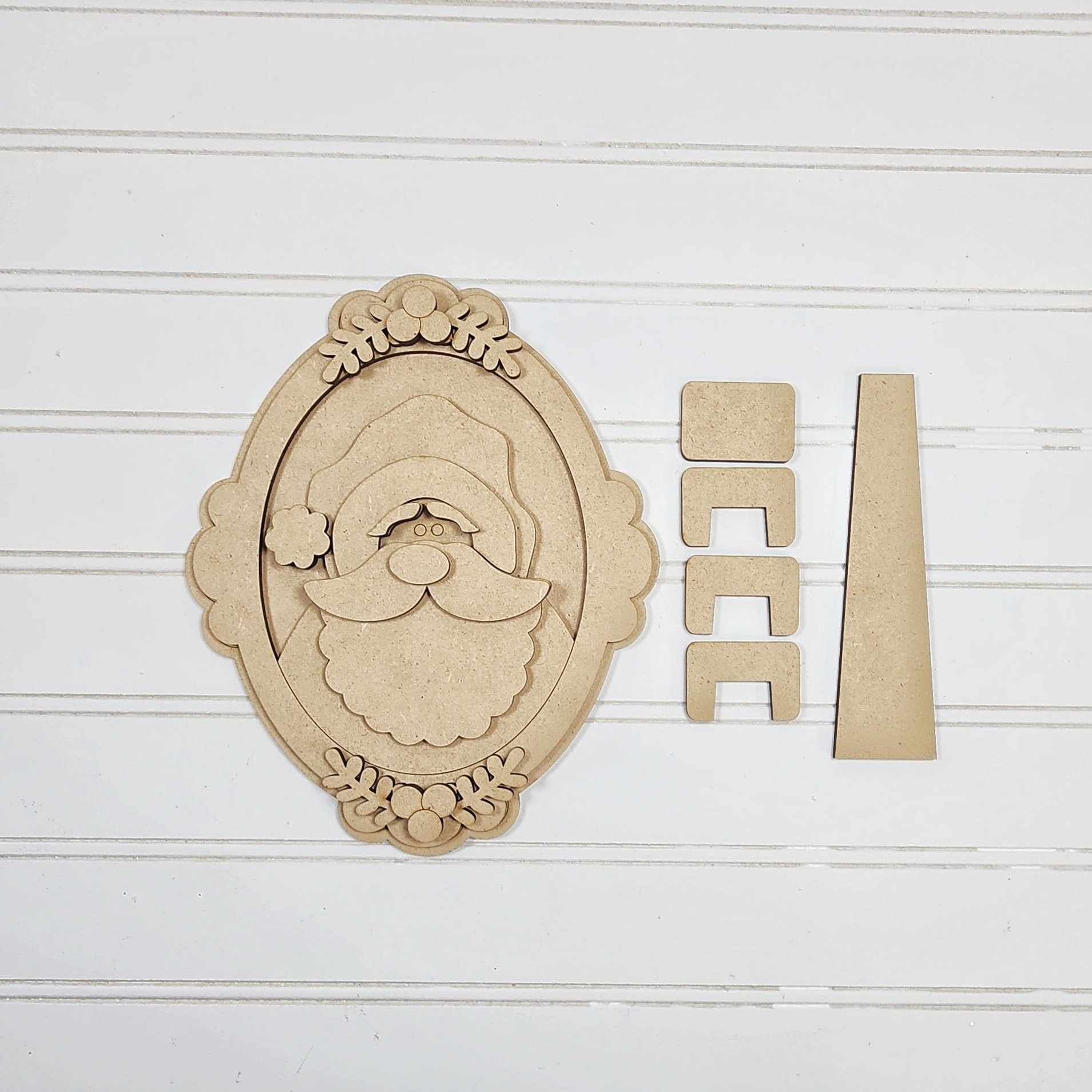 Holly Jolly Santa Shelf Sitter Set DIY Kit