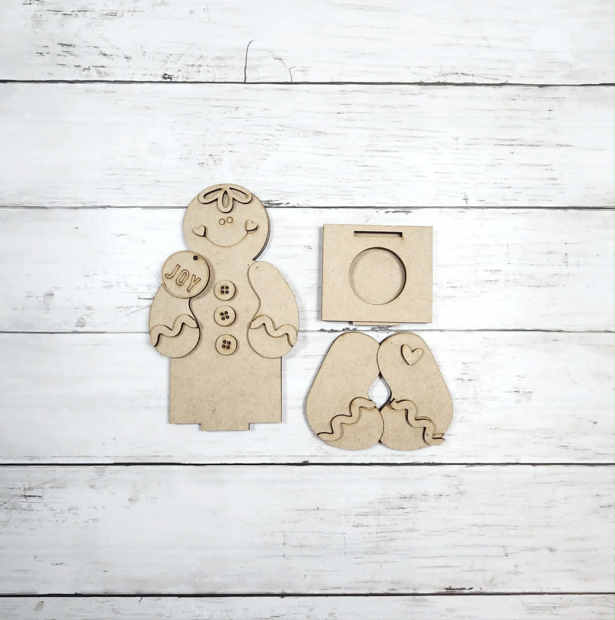 Sitting Tea Light Holder DIY Kit — Snowman or Gingerbread