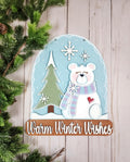 Warm Winter Wishes Polar Bear Door Hanger DIY Kit