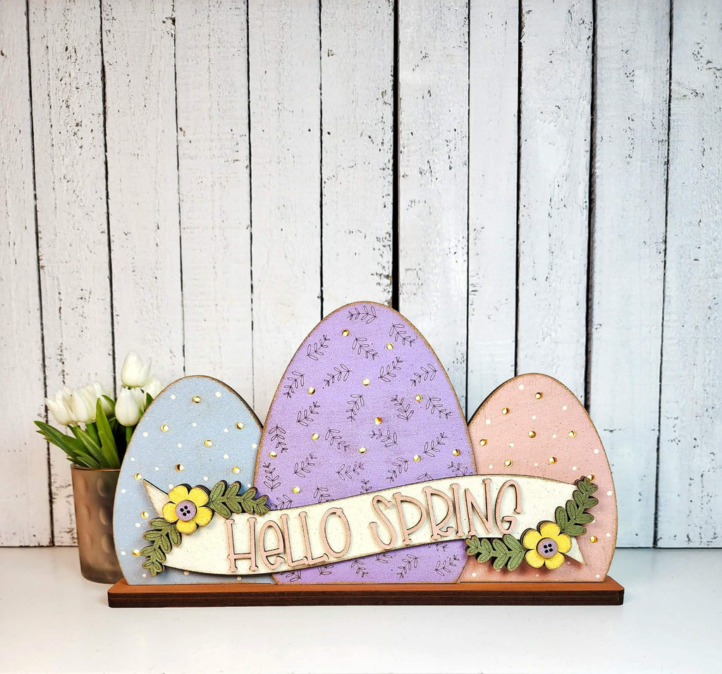 Hello Spring Lighted Egg Display DIY Kit