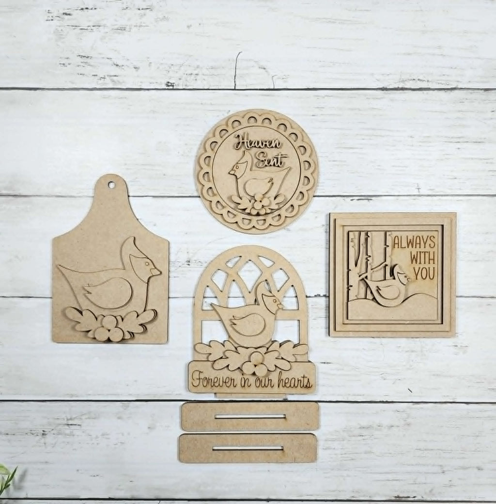 Cardinal Tiered Tray Set DIY Kit — Memorial Cardinal Collection