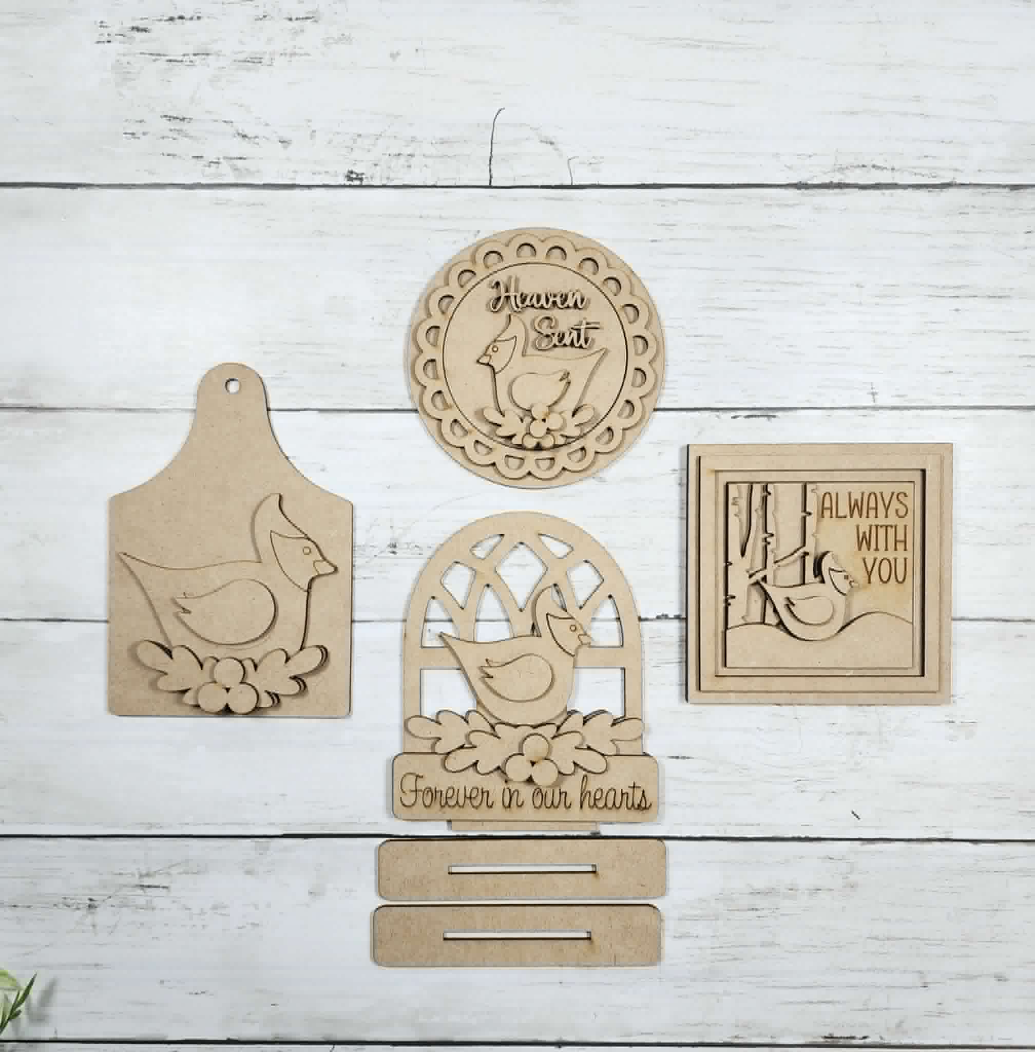 Cardinal Tiered Tray Set DIY Kit — Memorial Cardinal Collection