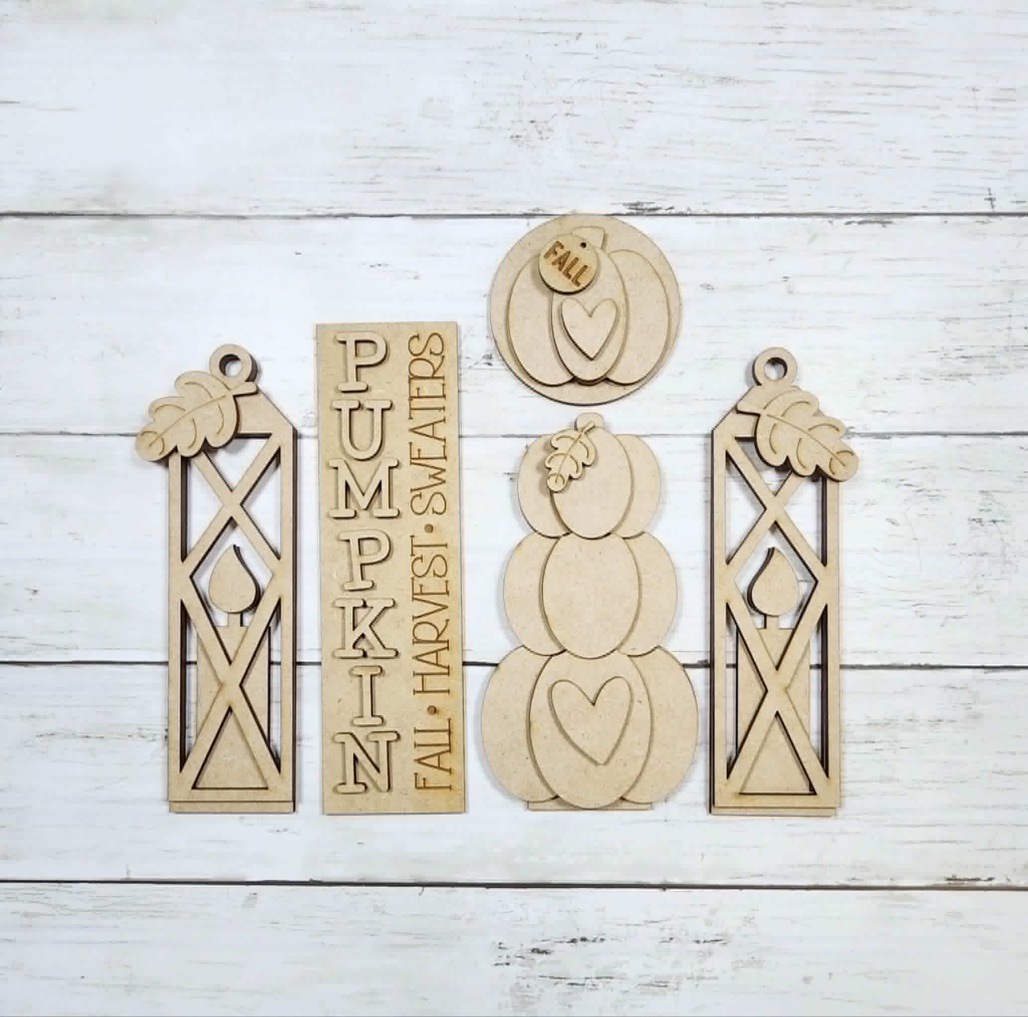 Fall Pumpkin Vignette Set DIY Kit — Door Frame Series