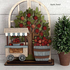  DIY layered wood interchangeable arched doorway insert with Apple Stand