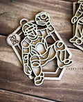 Men's Baseball Line Art Ornament