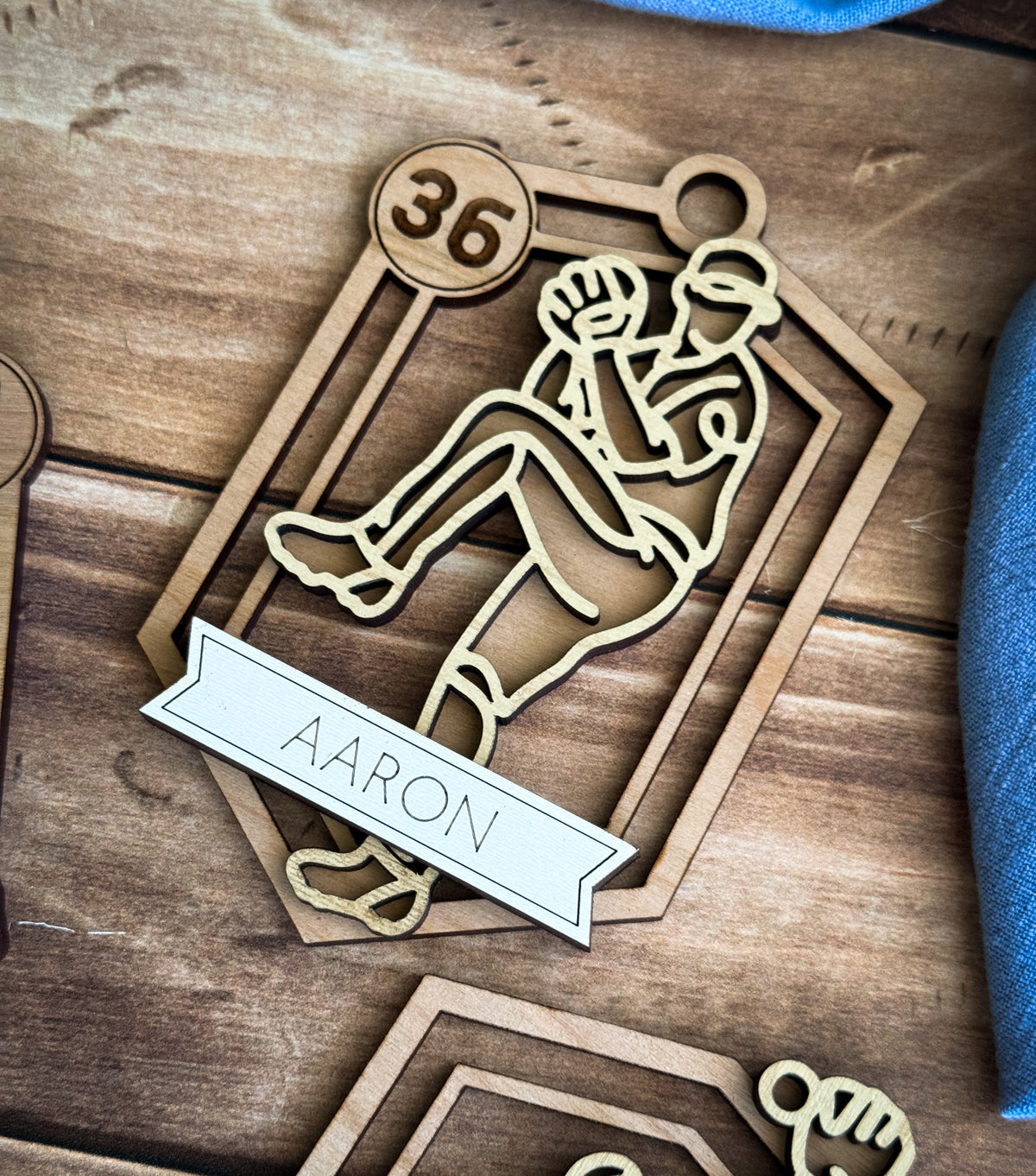 Men's Baseball Line Art Ornament
