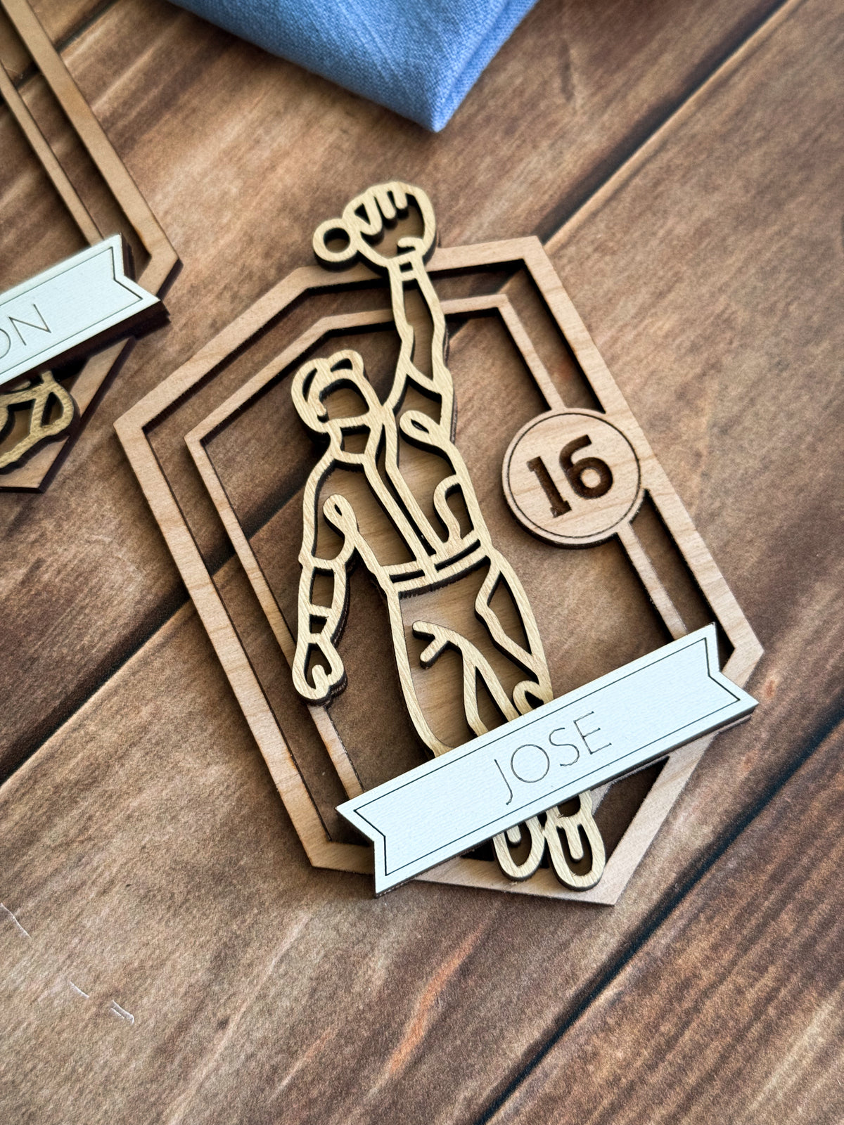 Men's Baseball Line Art Ornament