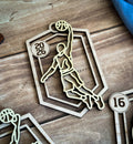 Basketball Line Art Ornament