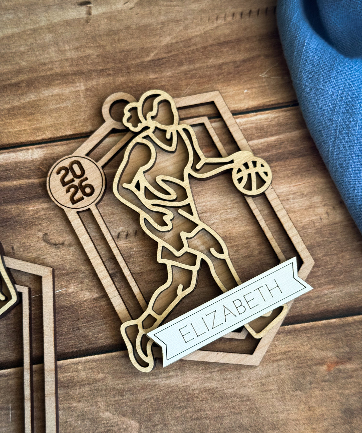 Basketball Line Art Ornament