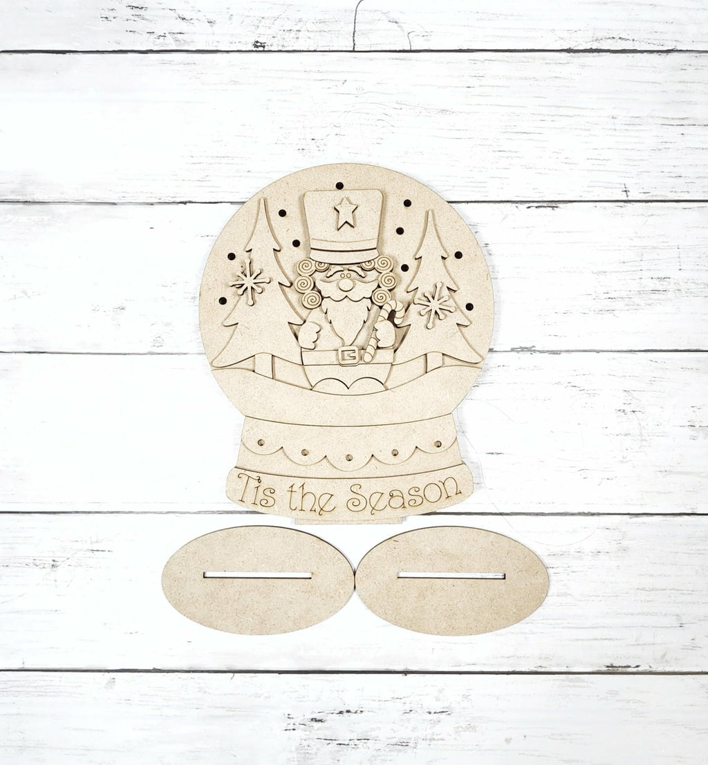 Nutcracker Snow Globe Lighted Shelf Sitter DIY Kit — Tis the Season