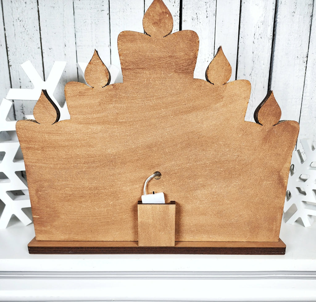 Joy to the World Lighted Candle Shelf Sitter DIY Kit