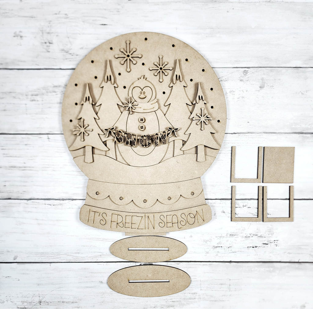 enguin Snow Globe Lighted Home Accent DIY Kit — It's Freezin' Season