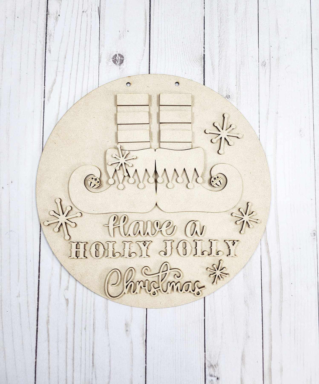 Holly Jolly Christmas Elf Door Hanger DIY Kit