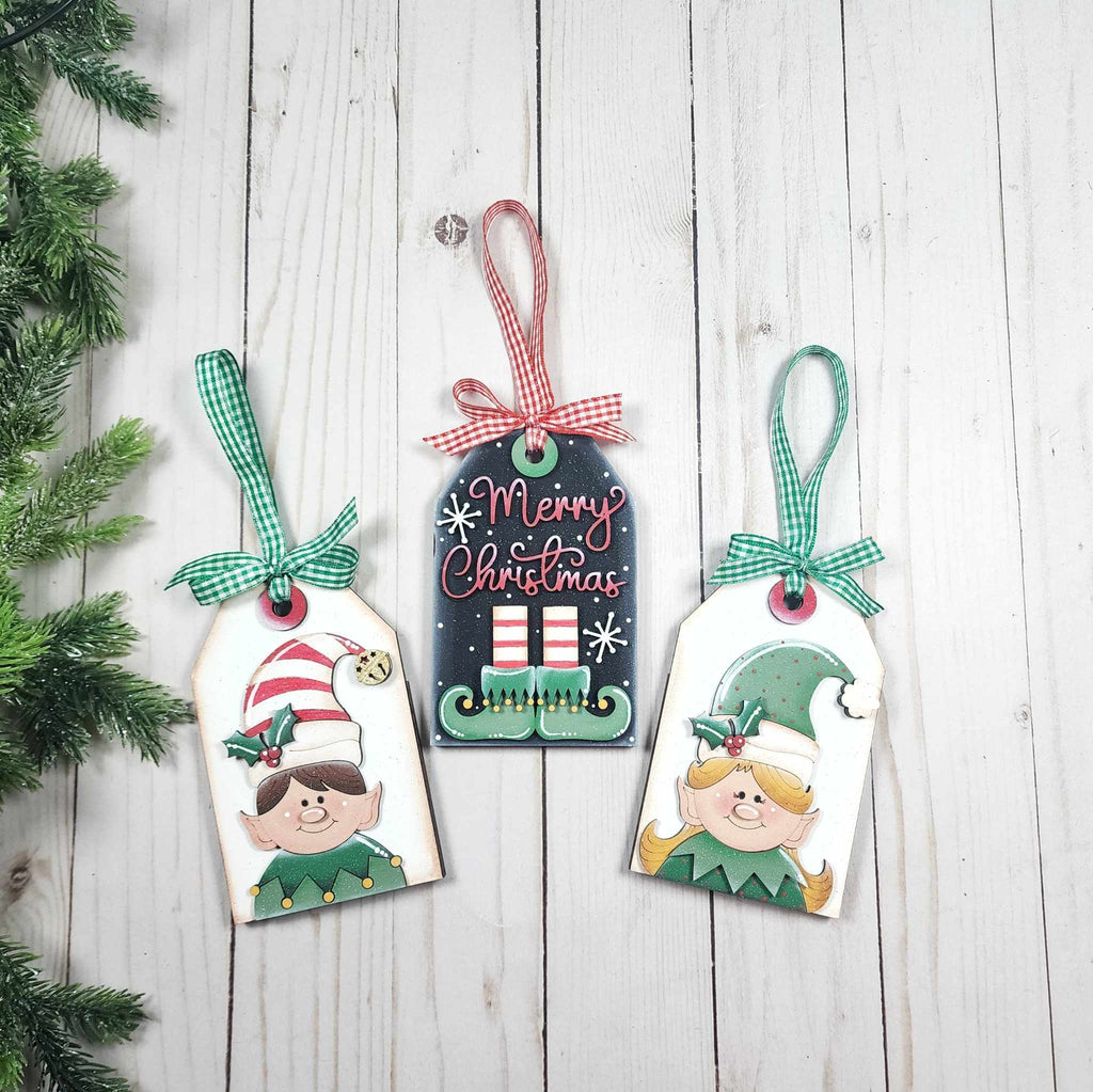Elf Tag Ornament Set DIY Kit — Gift Card Holders