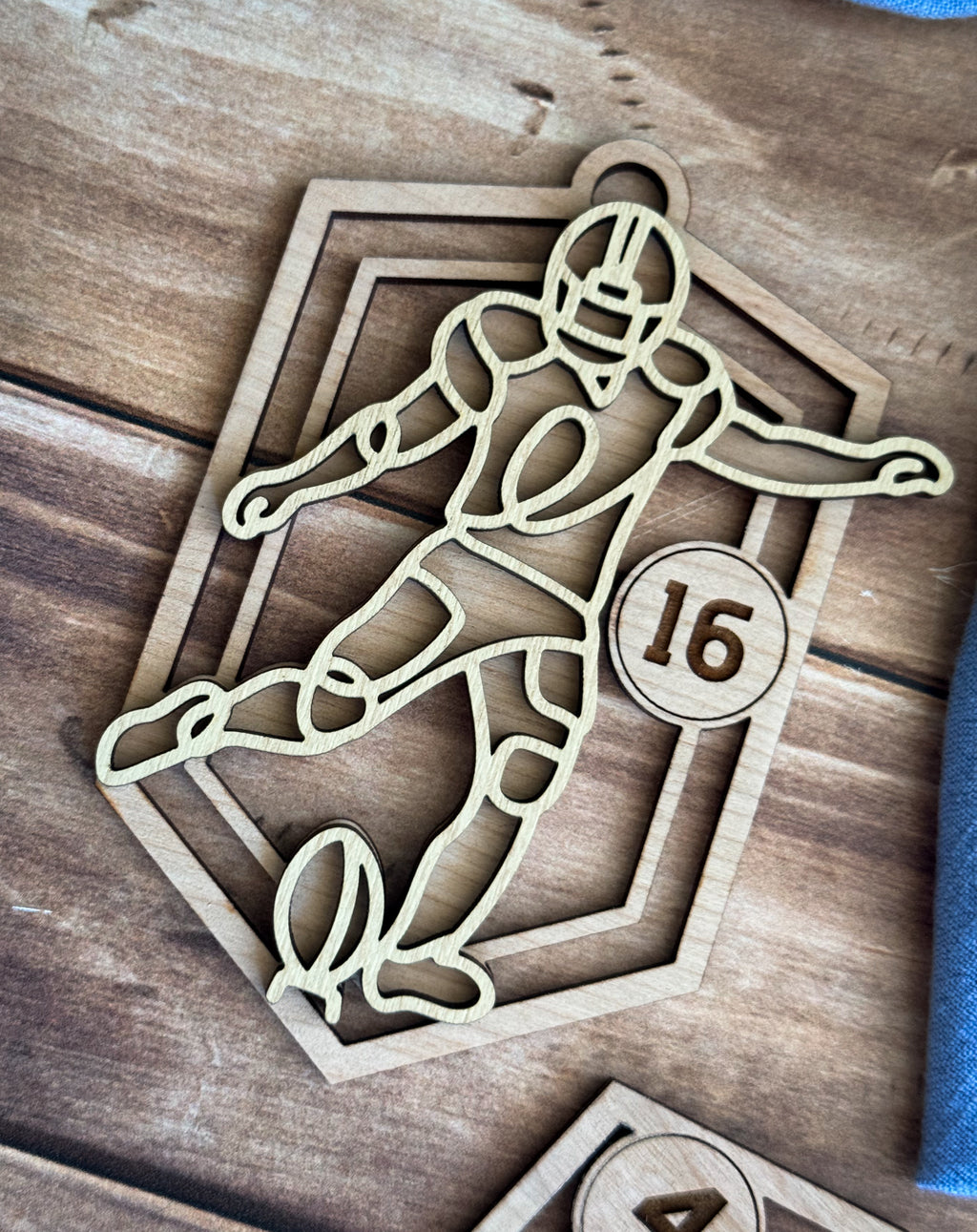 Football Line Art Ornament