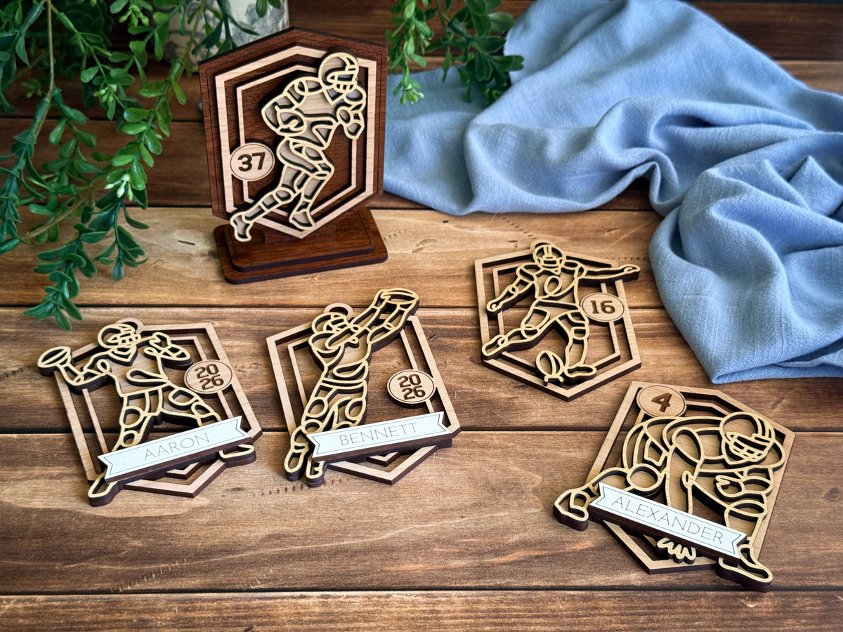 Football Line Art Ornament