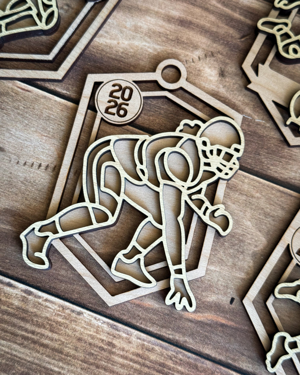 Football Line Art Ornament