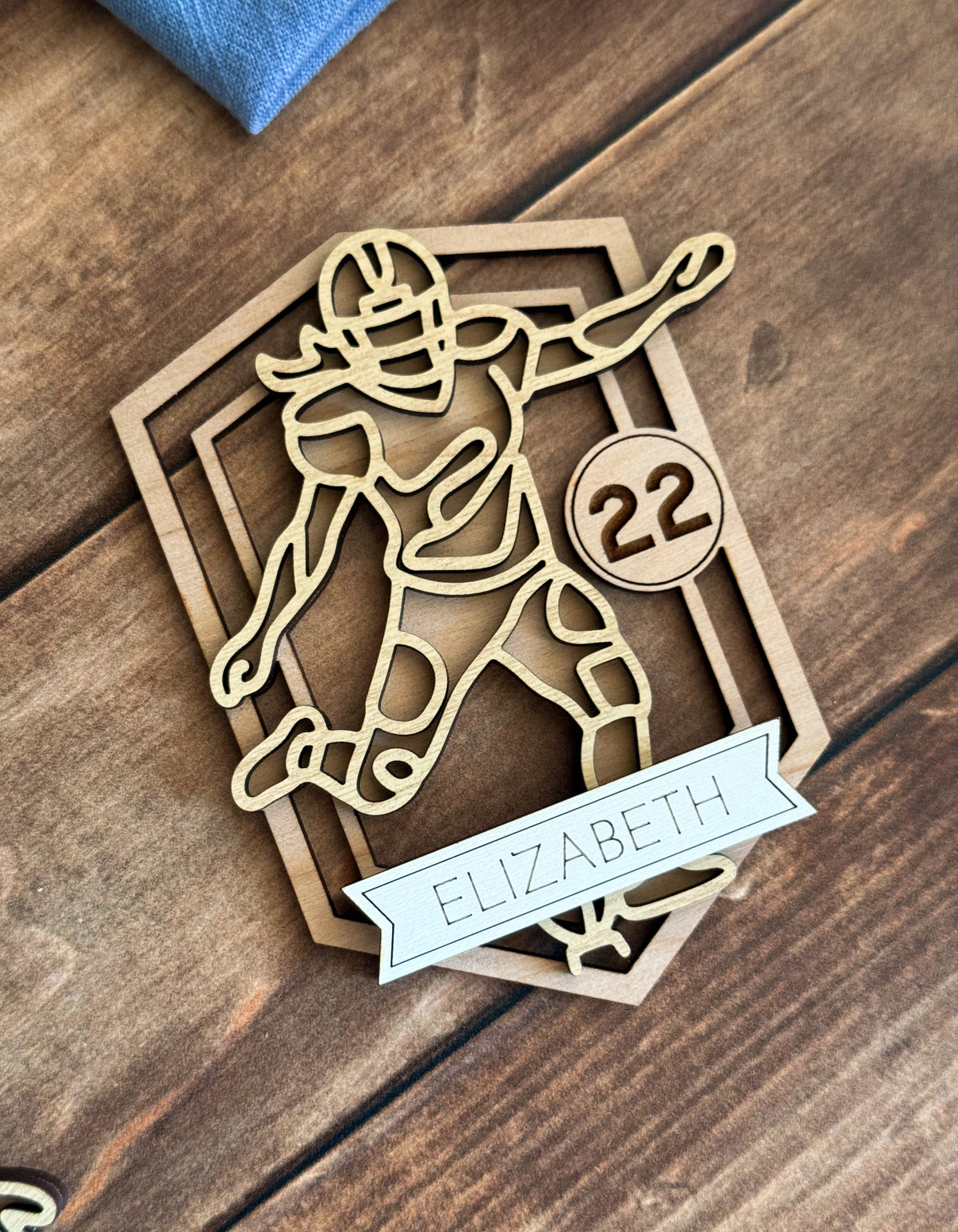 Football Line Art Ornament