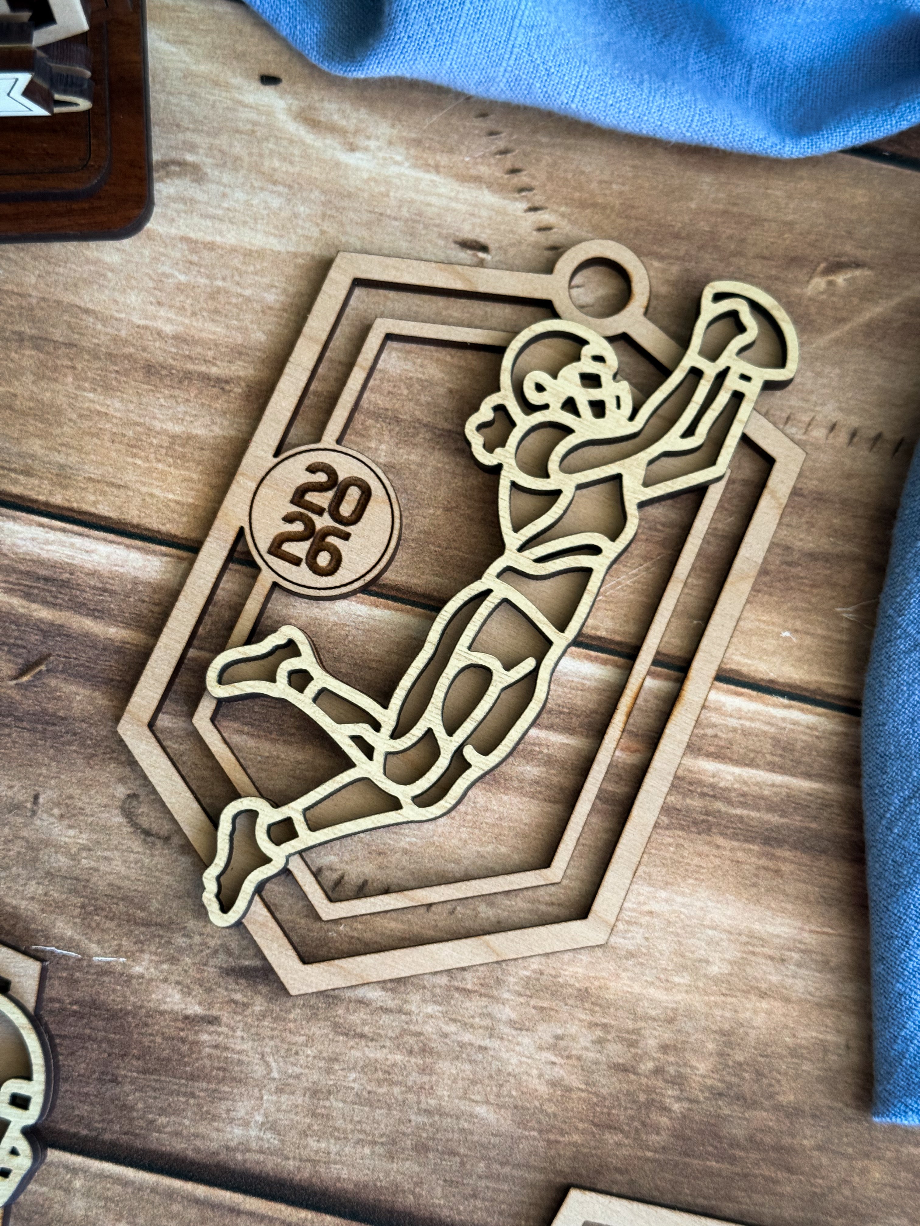 Football Line Art Ornament