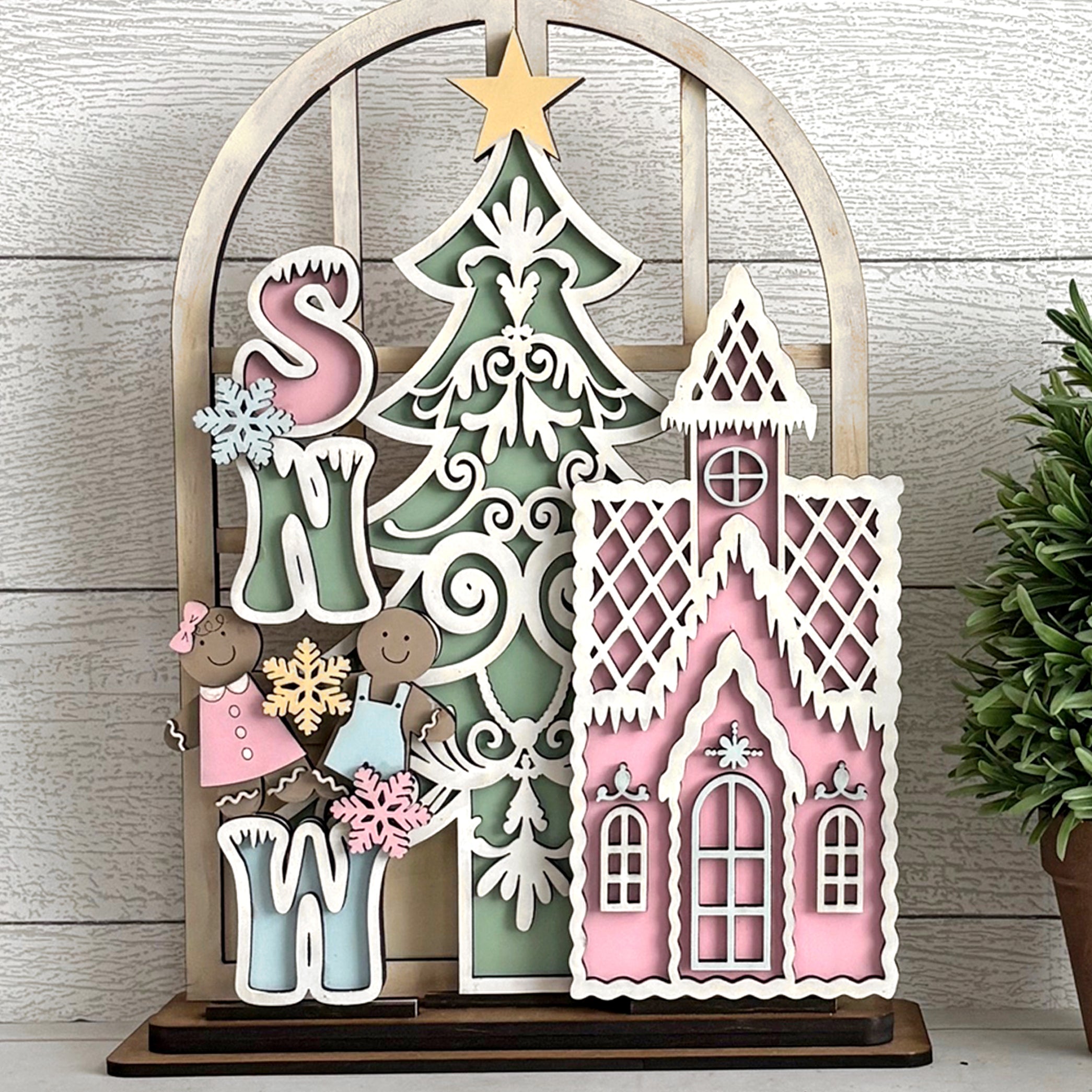 Arched Doorway Interchangeable - Gingerbread