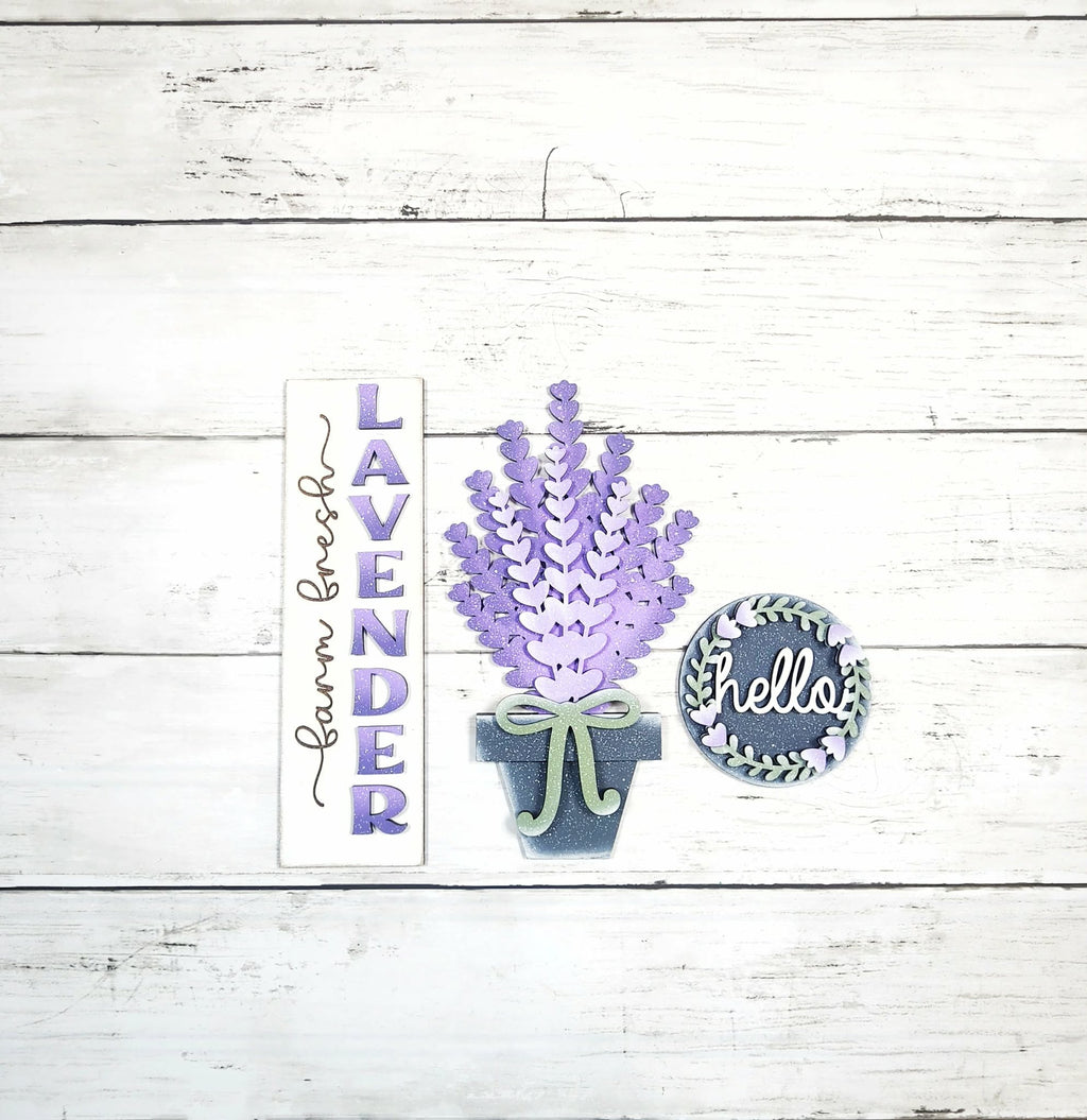 Lavender Barn Door Vignette Set DIY Kit