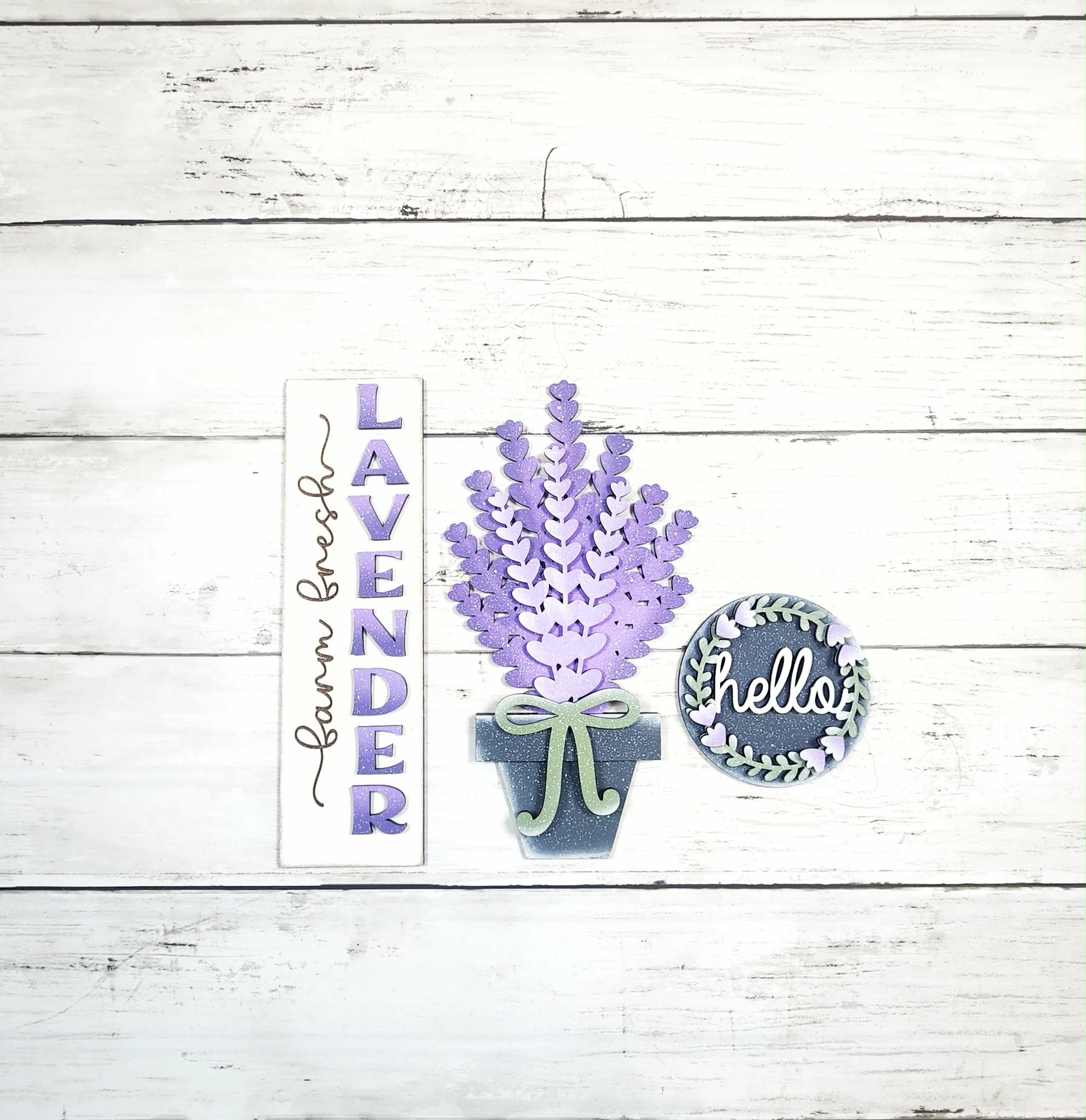 Lavender Barn Door Vignette Set DIY Kit
