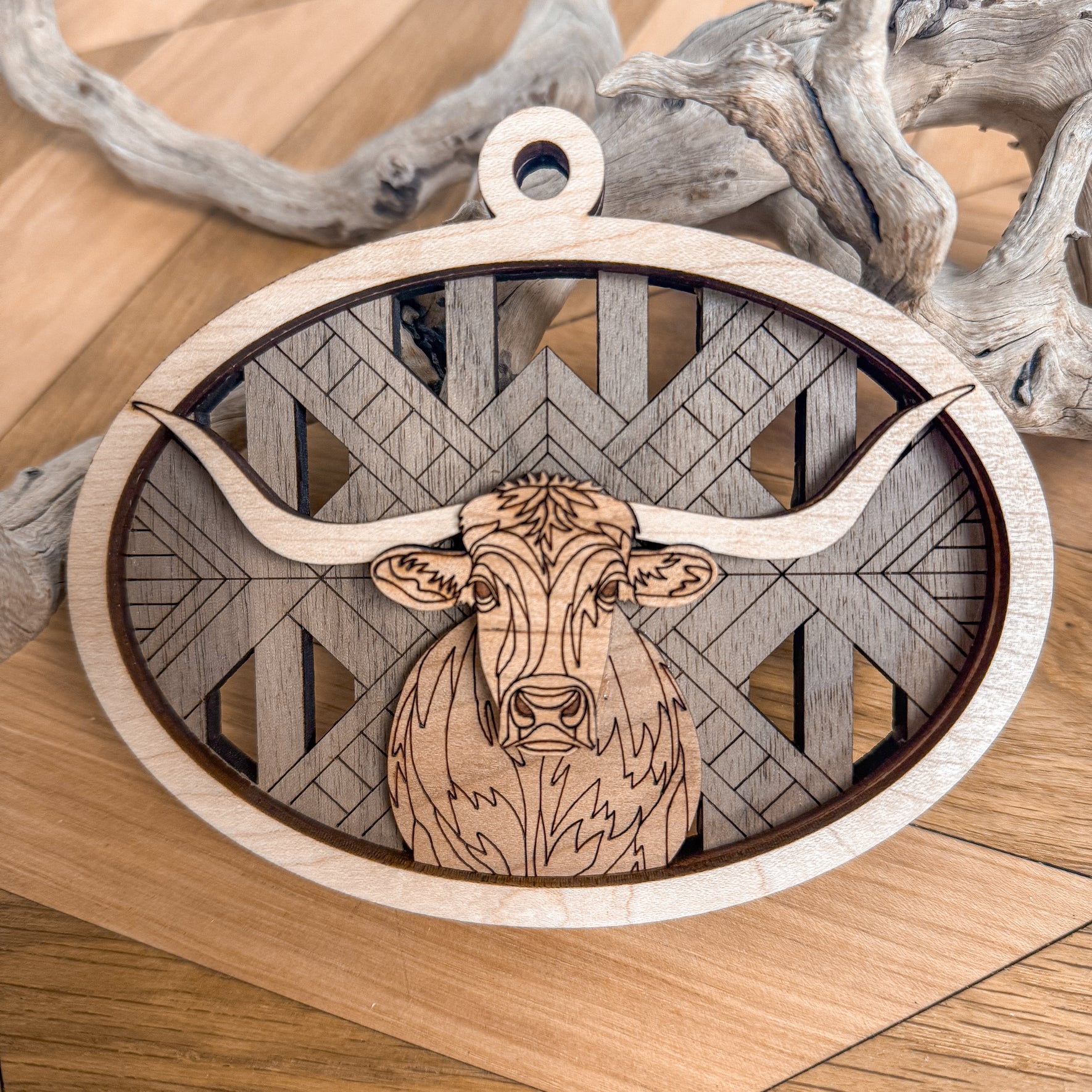 Longhorn Steer Showstopper Ornament