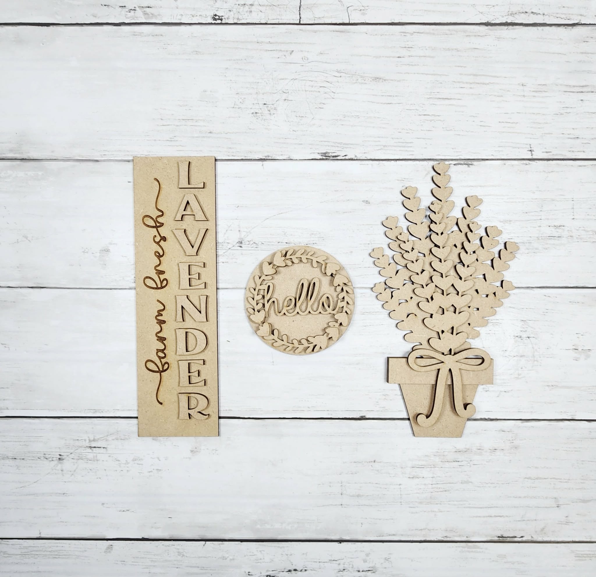 Lavender Barn Door Vignette Set DIY Kit