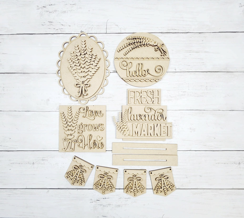 Farm Fresh Lavender Vignette Set DIY Kit