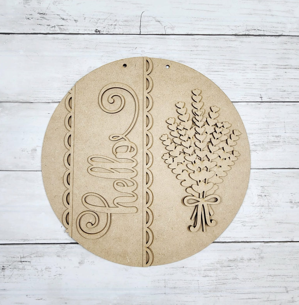 Lavender Hello Door Hanger DIY Kit