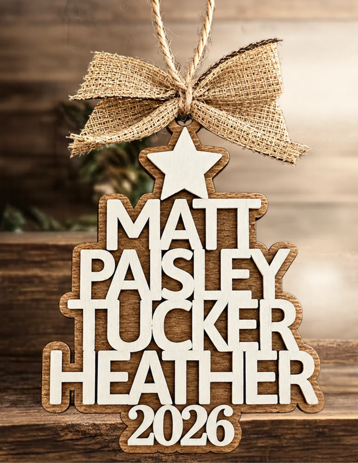 Customized Name Tree Ornament G0001
