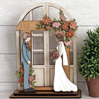 Insert for Arched Doorway interchangeable with bride, groom and flowers